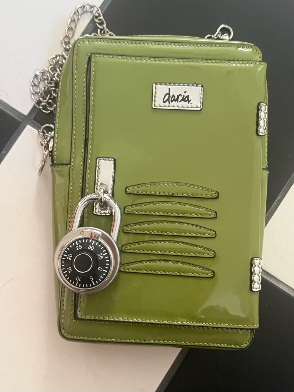 *SOLD OUT* Dolls Kill x Daria Green Patent Leather Locker Crossbody Bag